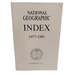 Vintage 1981 National Geographic Index Paperback Booklet 1977 - 1981 95 Pages
